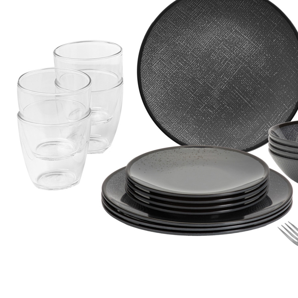 Tableware set - Brunner All Inclusive Cottery Melamine Dinnerware Set 36pcs