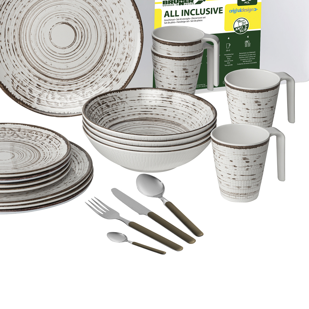 Tableware set - Brunner All Inclusive Melamine Dinnerware Set Kassandra 36pcs