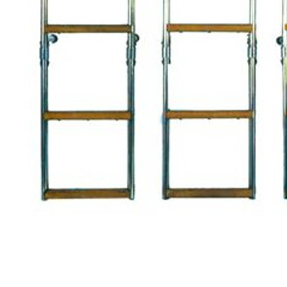 Ladders and walkways - Sedilmare Stainless Steel Ladder With Wooden Steps