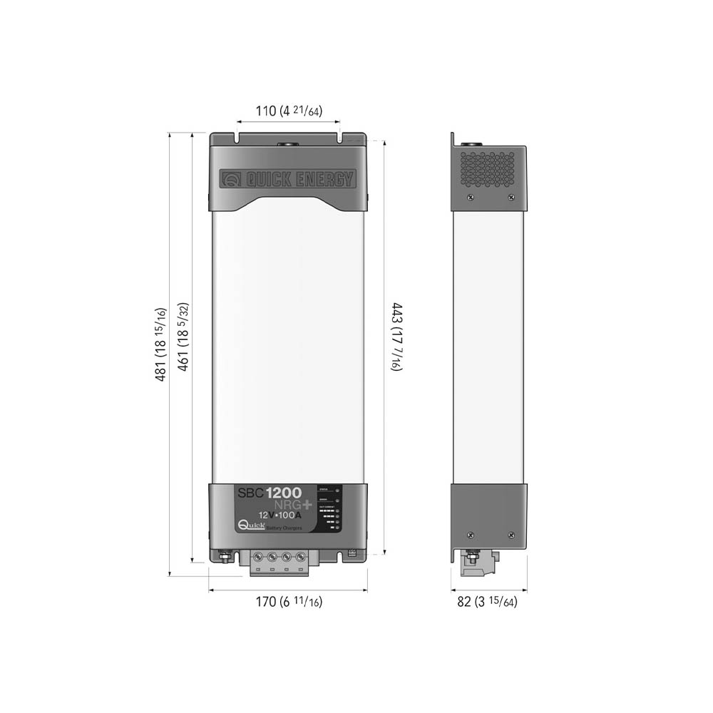 Ladegeräte und Wechselrichter - Quick Sbc 1200 Nrg+ 100a 12v Batterieladegerät Mit Fernbedienung