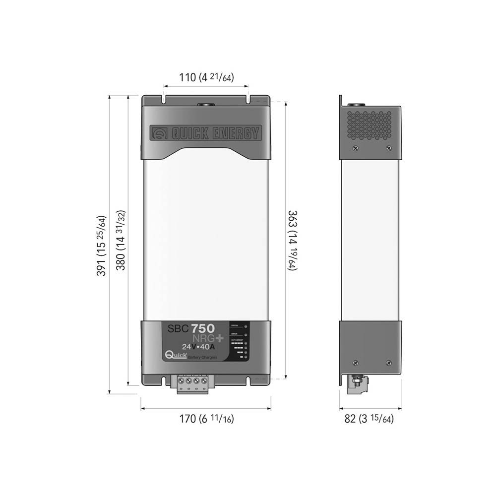 Ladegeräte und Wechselrichter - Quick Sbc 750 Nrg+ 30a 24v Batterieladegerät Mit Fernbedienung