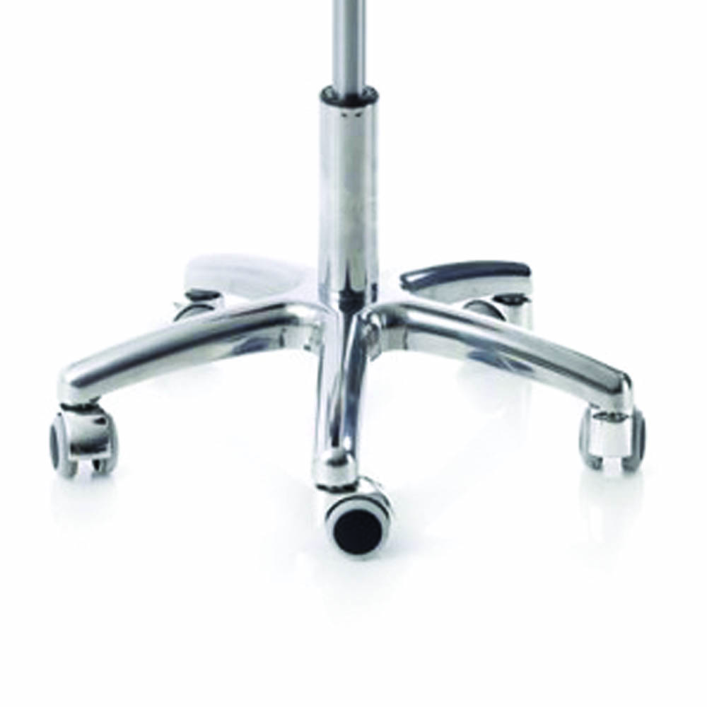 Clinic Chairs and Stools - Skema Upholstered Stool With Aluminum Base And 14cm Gas Lift Piston