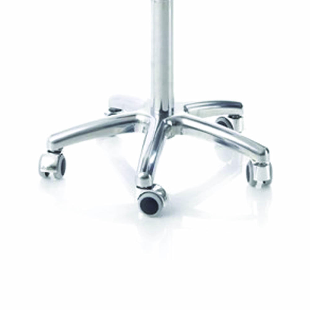 Clinic Chairs and Stools - Skema Upholstered Stool With Aluminum Base And 20cm Gas Lift Piston