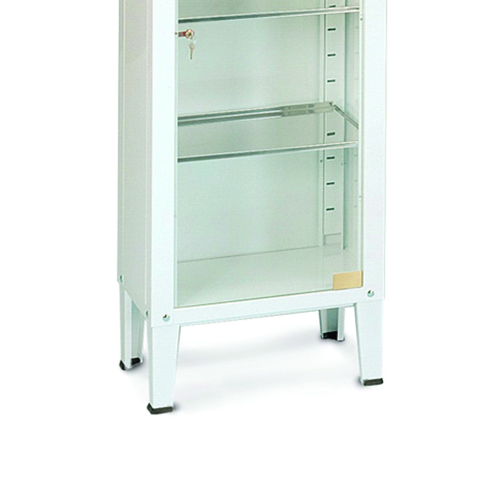 Clinic furniture - Skema Showcase Cabinet 1 Door 3 Shelves In Stainless Steel 53x36x144h