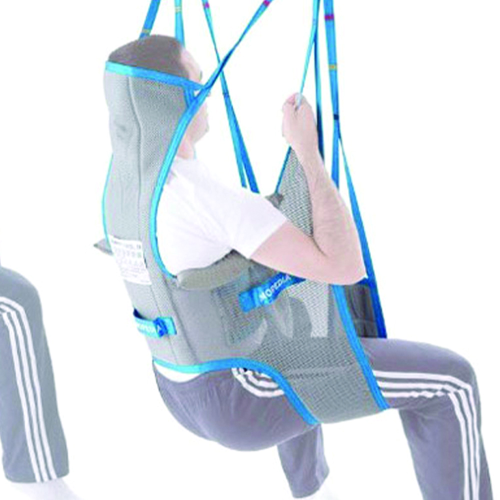 Slings for patient lifters - Mopedia Muevo Toilet Net Harness For Disabled Lift With Headrest