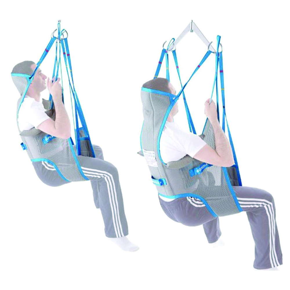 Slings for patient lifters - Mopedia Muevo Toilet Net Harness For Disabled Lift With Headrest