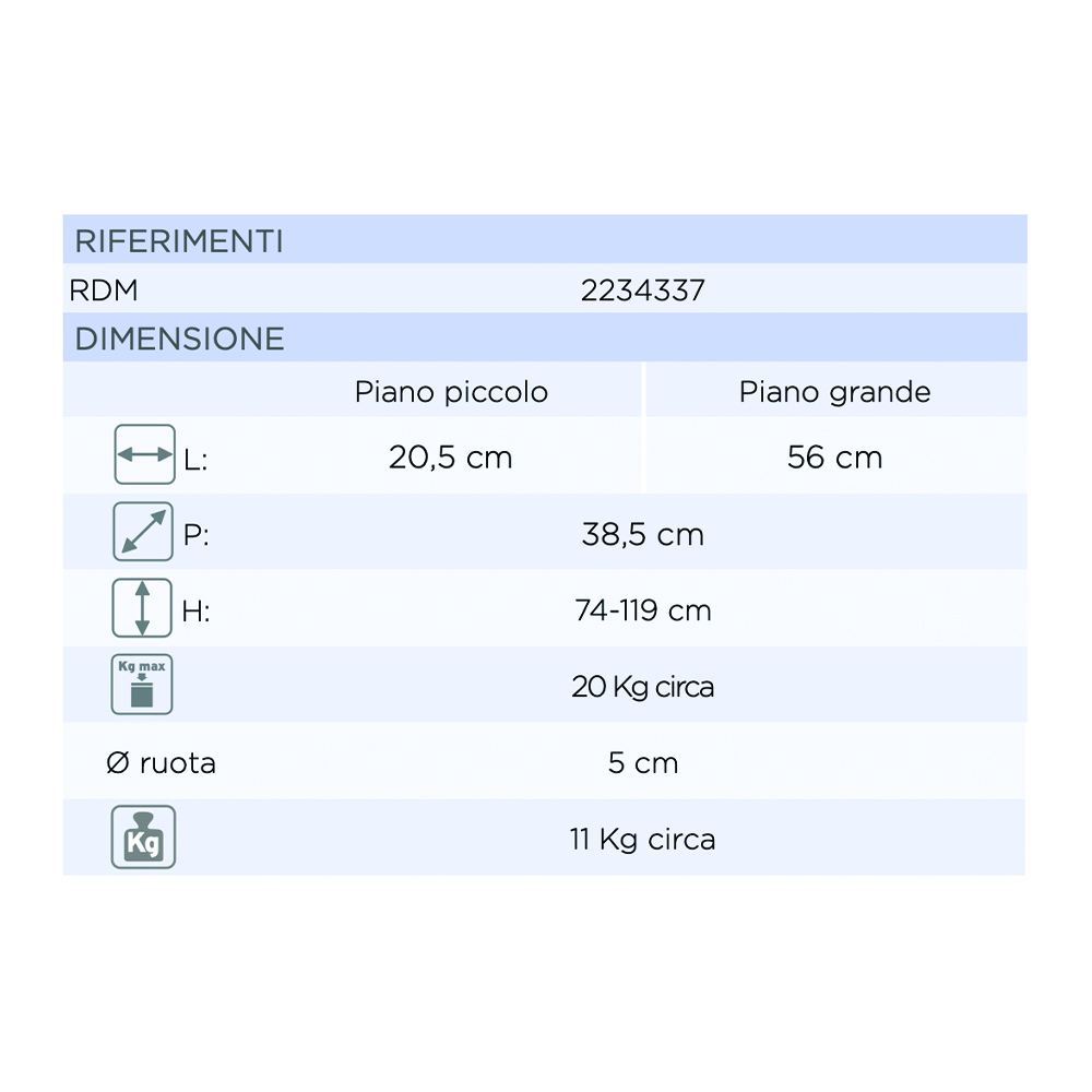 Accessori per Degenza - Mopedia Tavolo Da Letto Automatico 2 Piani Su Ruote