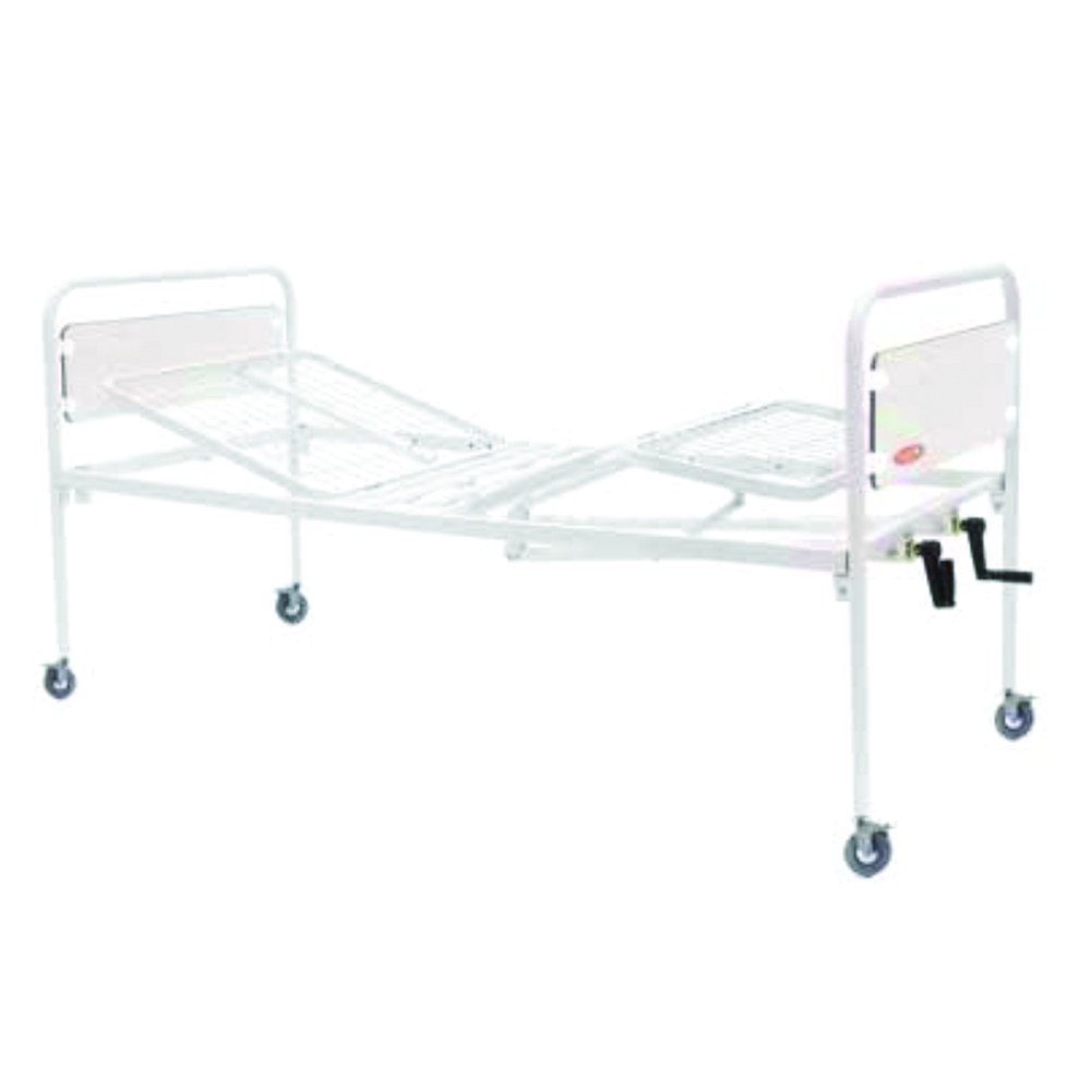 Stationäre Betten - Mopedia Krankenhausbett 2 Kurbeln 3 Gelenke Mit Rädern