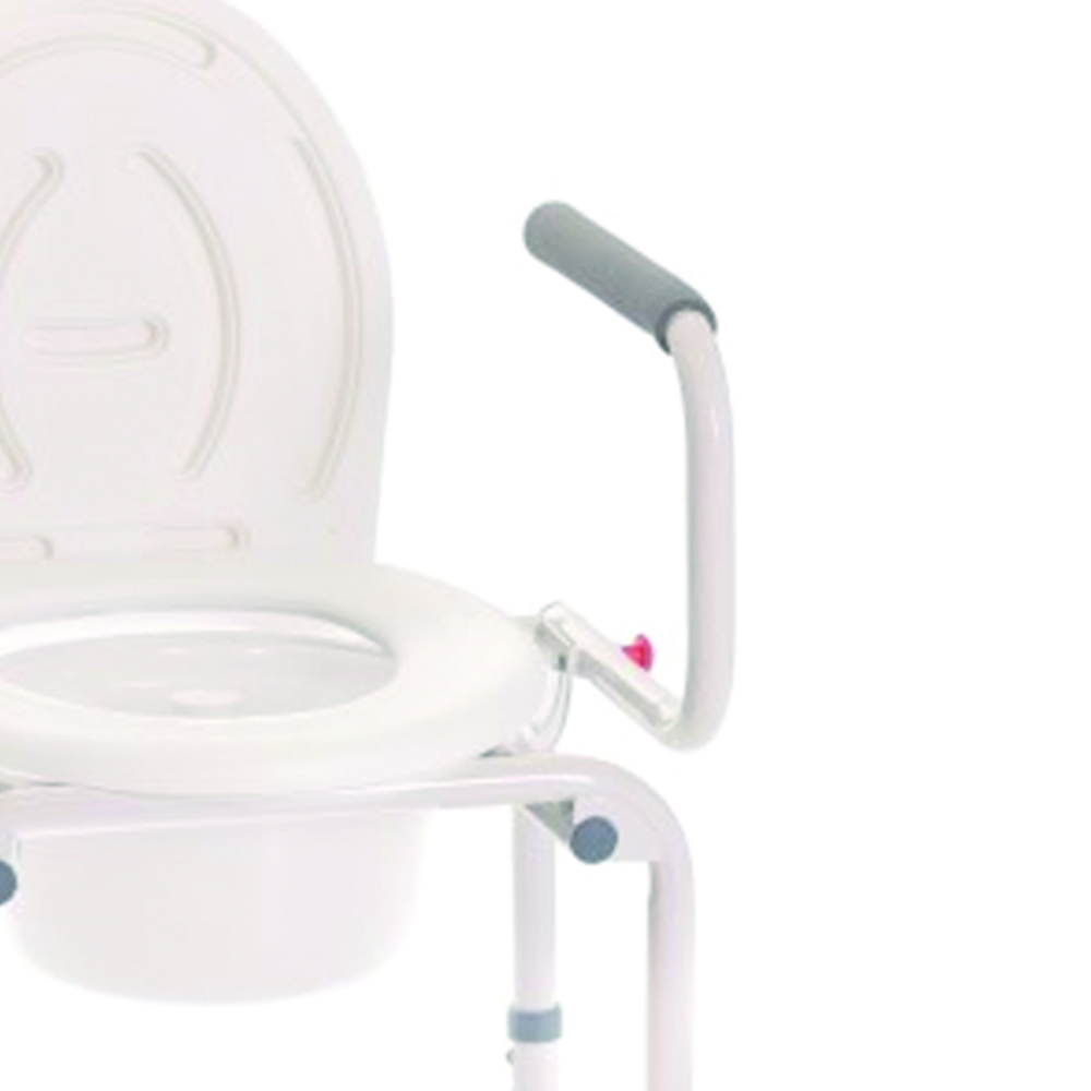 Chaises de toilette et de douche - Mopedia Chaise De Toilette Confortable 4 Fonctions En 1 Accoudoirs Rabattables