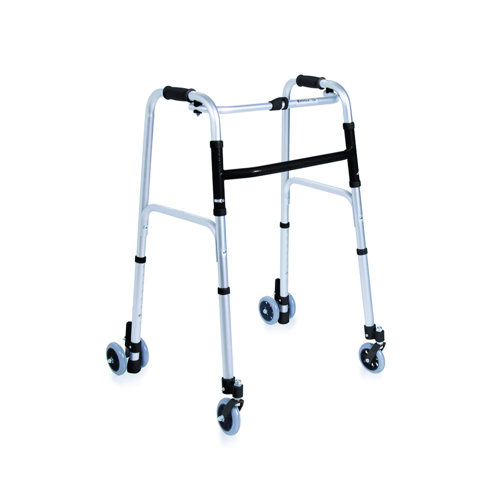 Rollatos walkers - Mopedia Clik Walker Rollator Walker With 2 Twin Wheels And 2 Swivel Wheels For The Elderly And Disabled