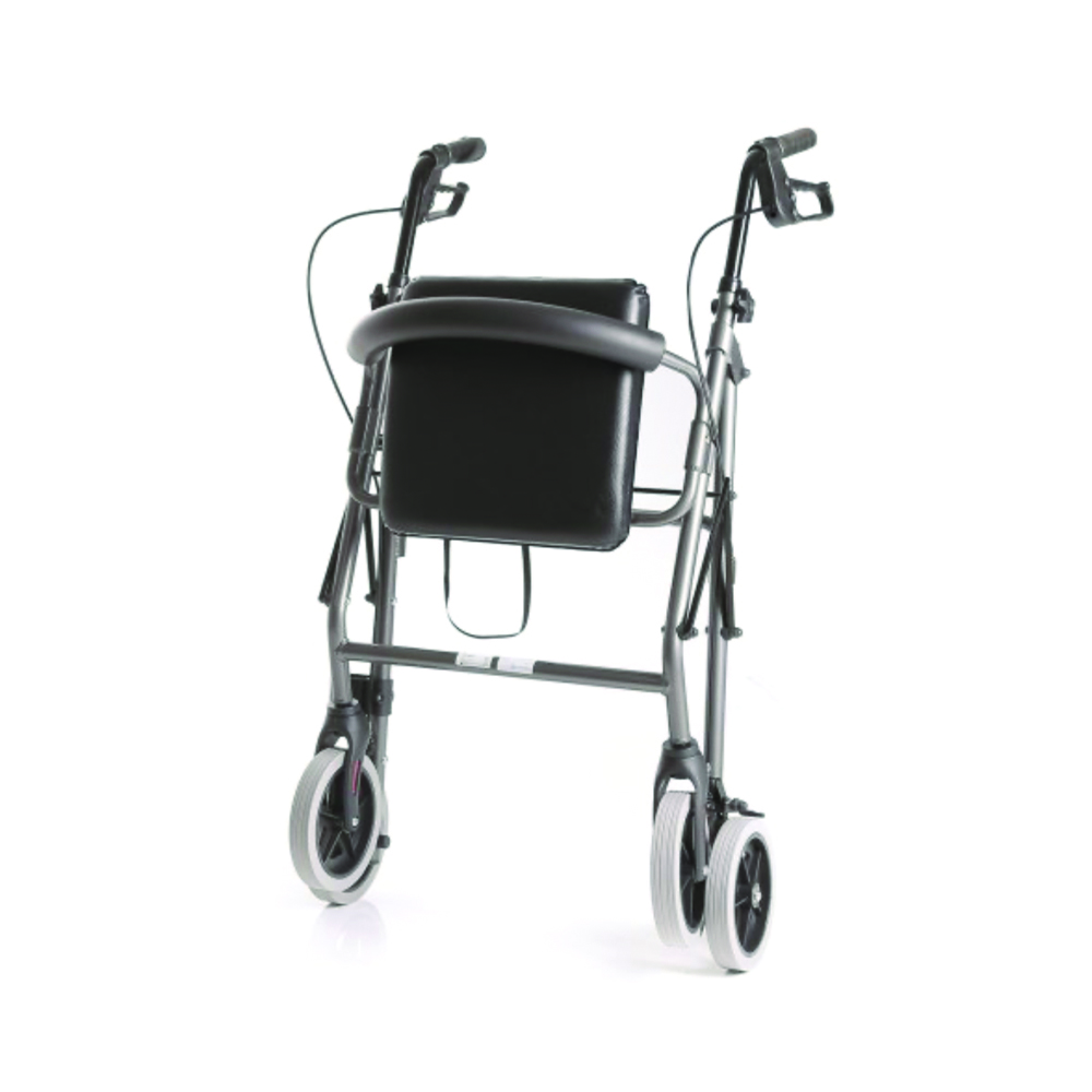 Rollatos walkers - Mopedia Rollator Walker Walker Atlas Foldable Aluminum 4 Wheels With Seat For The Elderly