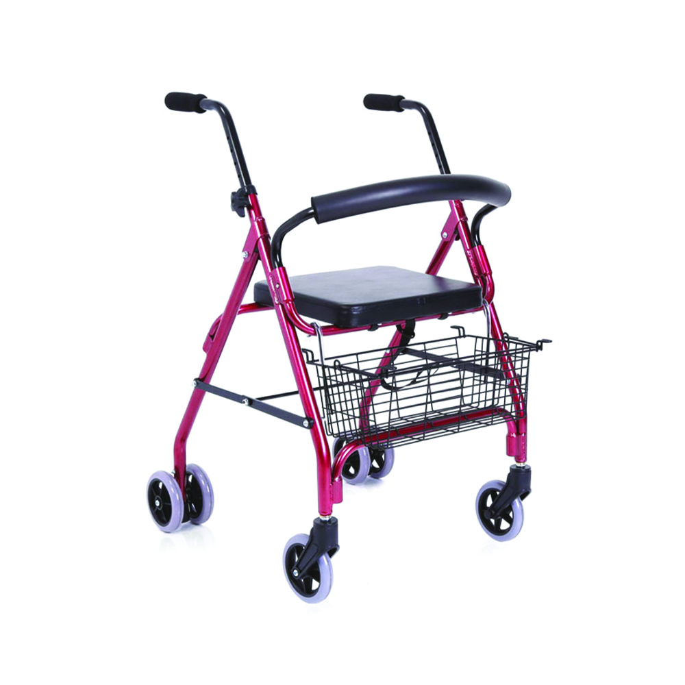 Deambulatori Rollatos - Mopedia Deambulatore Girello Rollator Pieghevole In Alluminio Atos Per Anziani E Disabili