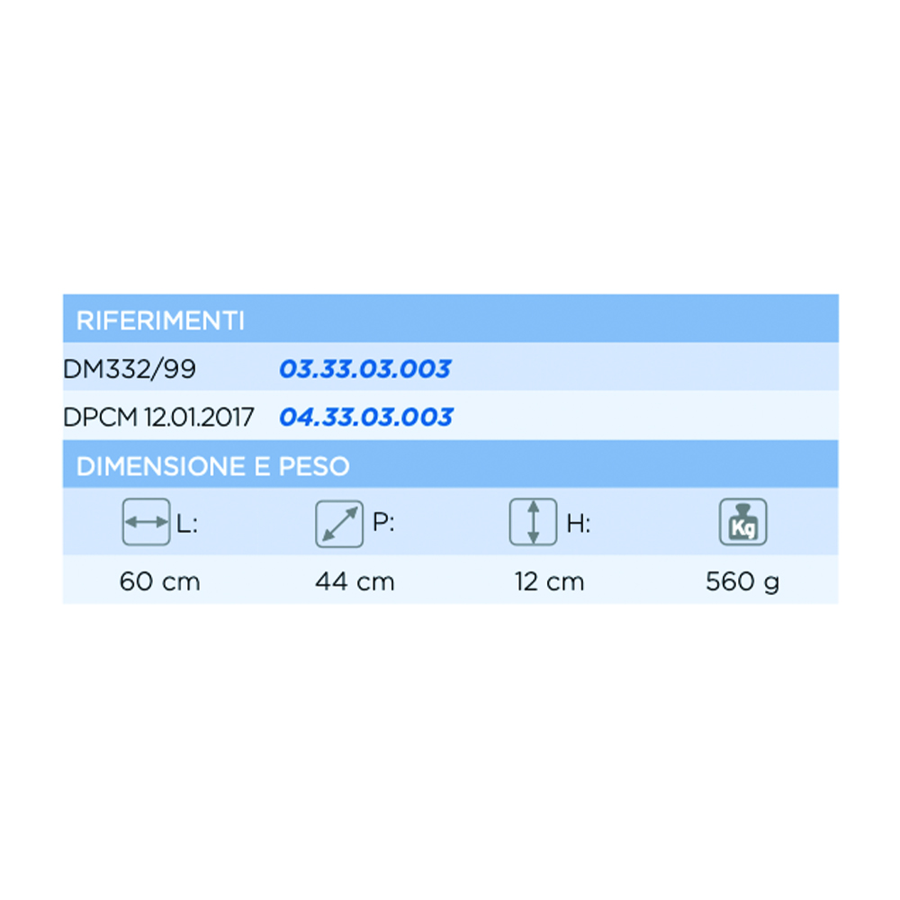 Anti-decubitus cushions - Levitas Back Siliconised Hollow Fiber 3d Coating 60x44cm