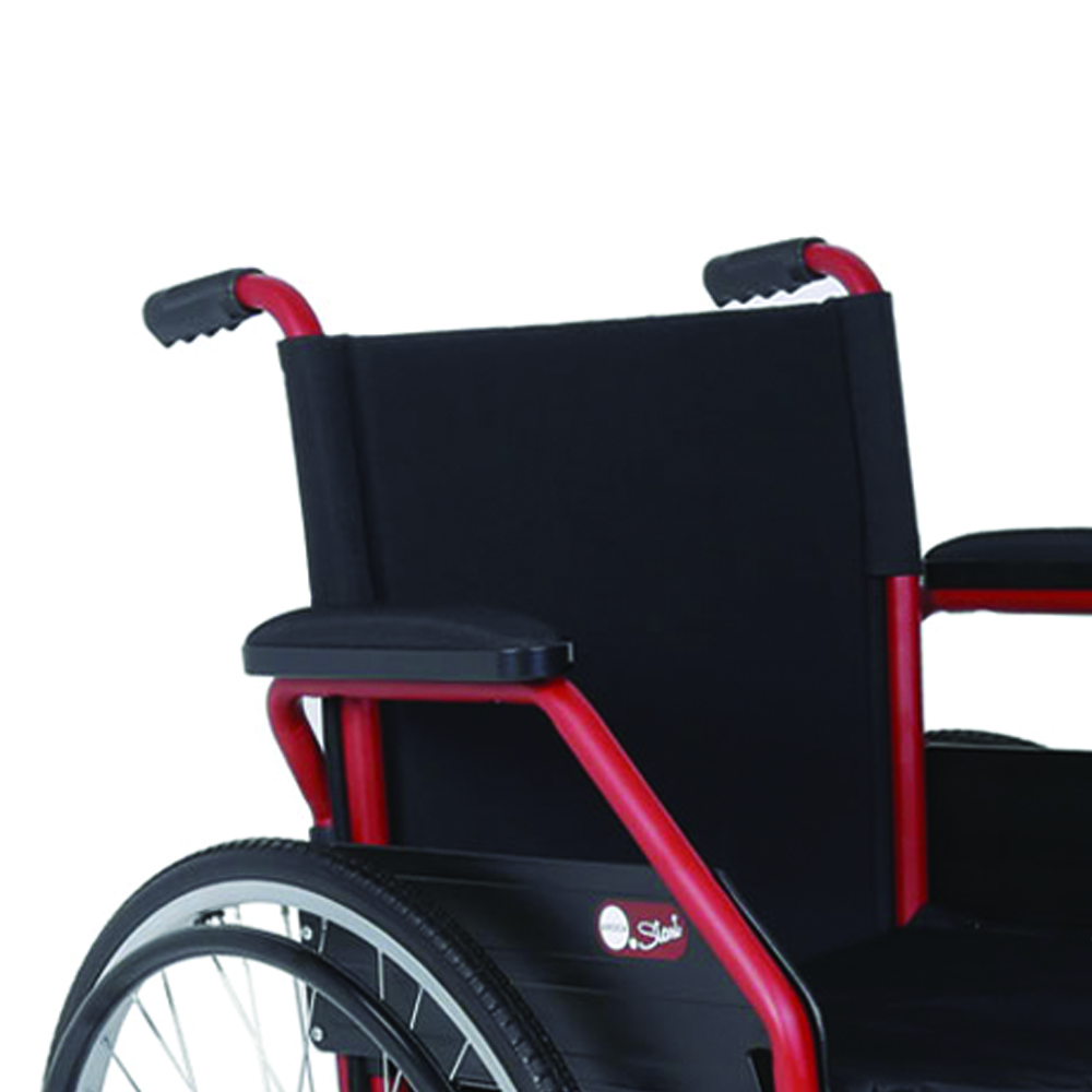 Rollstühle für Behinderte - Ardea One Sedia A Rotelle Carrozzina Pieghevole Start Rosso Ad Autospinta Per Anziani E Disabili