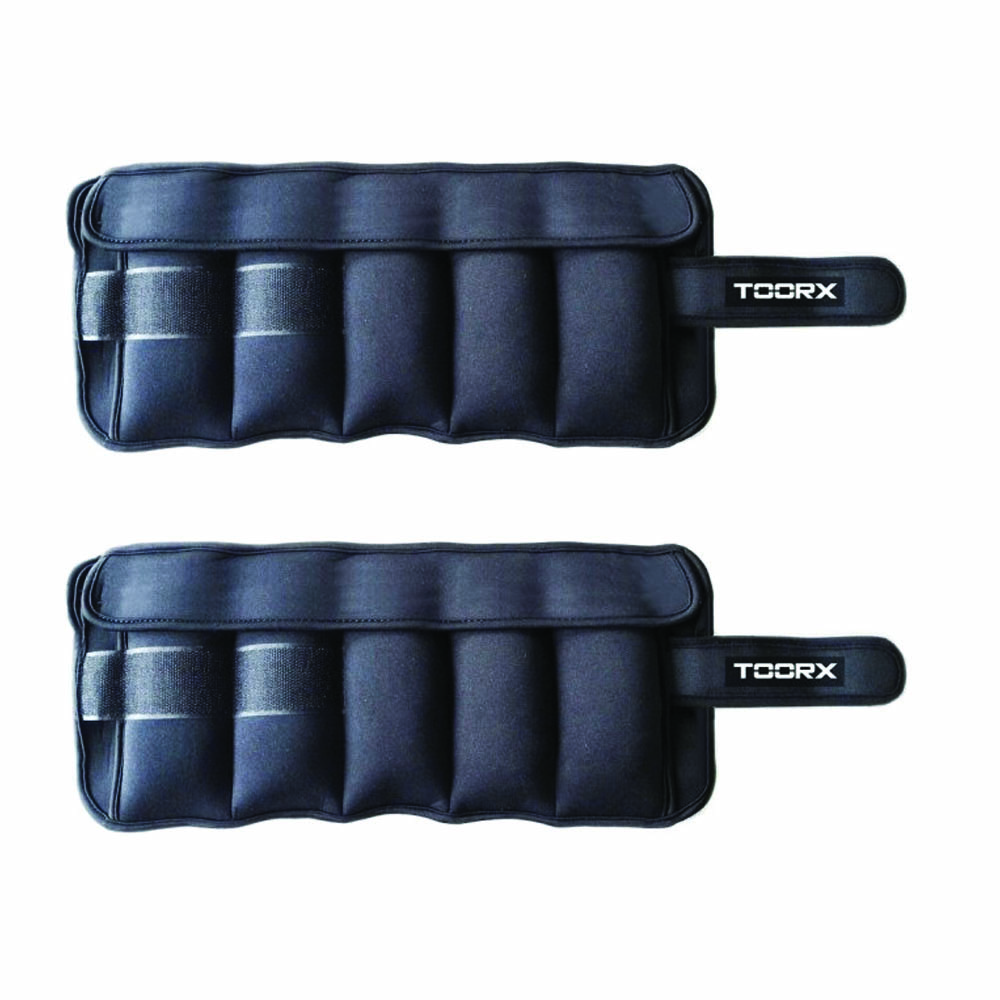 Fitness and Pilates accessories - Toorx Pair Of Weighted Wrist/ankle Braces With Removable Weights 2x2.5 Kg