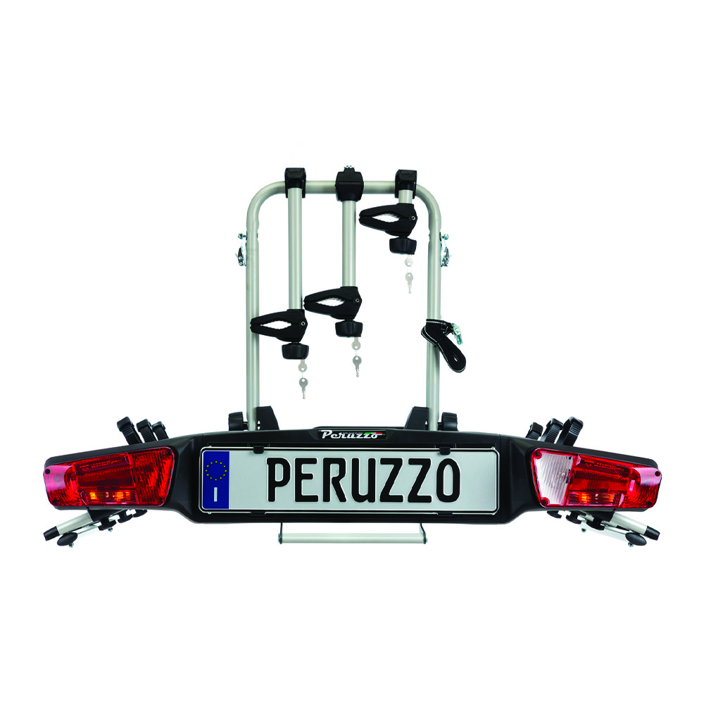Portabicicletas con gancho de remolque - Peruzzo Portabicicletas Para Gancho De Remolque Zephyr E-bike Para 3 Bicicletas