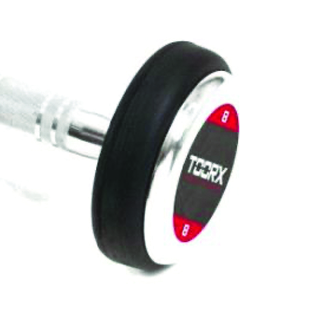 Handlebars - Toorx Set Of Pairs Of Professional Rubberized Dumbbells From 4 To 24kg