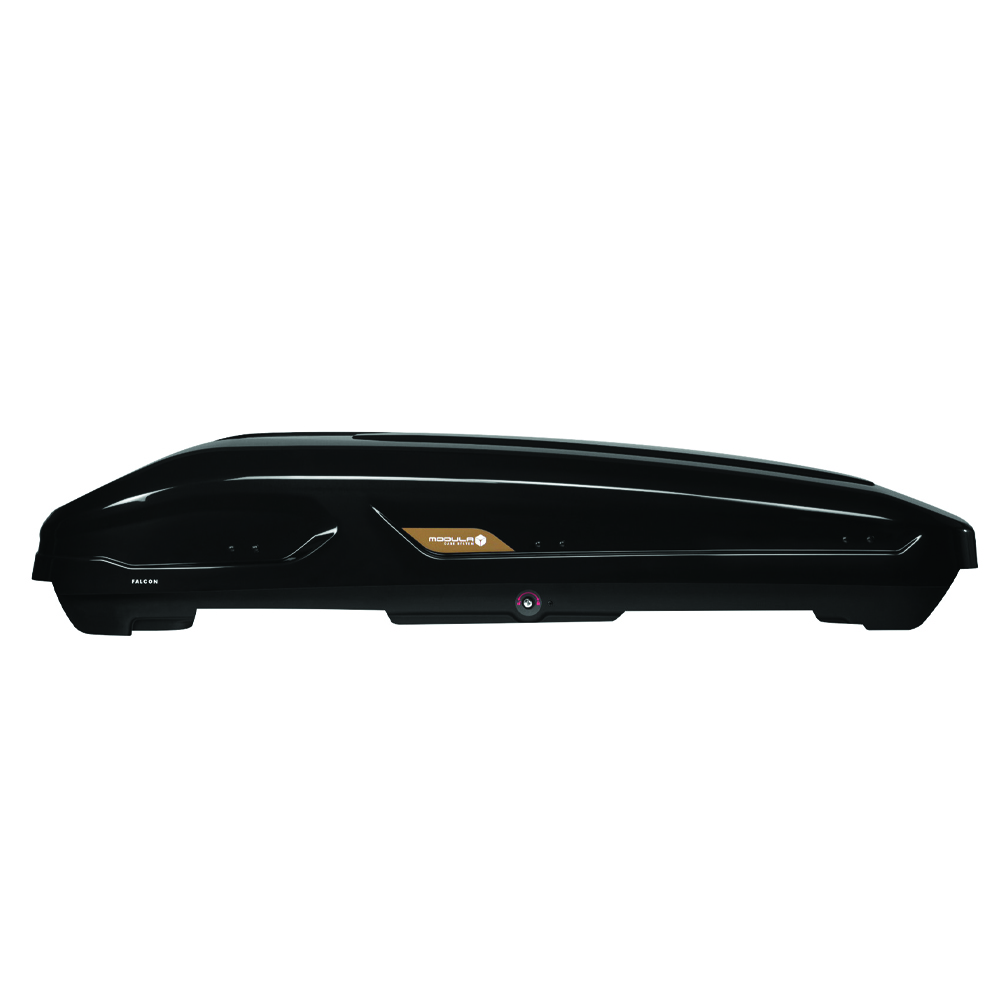 Roof box - Modula 400lt Car Roof Box Falcon 400 Gloss Black Luggage Carrier