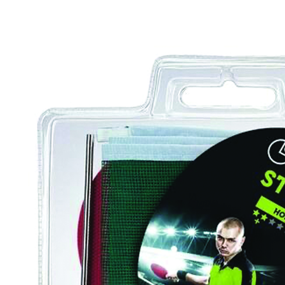Ping Pong Accessories - Garlando Storm Plus Table Tennis Set 2 Rackets 2 Stars + 3 Balls 1 Star With Net And Net Tensioner