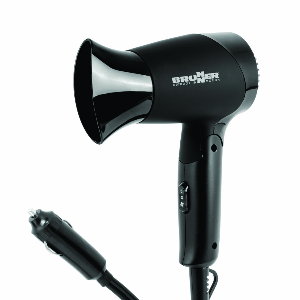 Camping accessories - Brunner Monsun 12v Space Saving Travel Hair Dryer