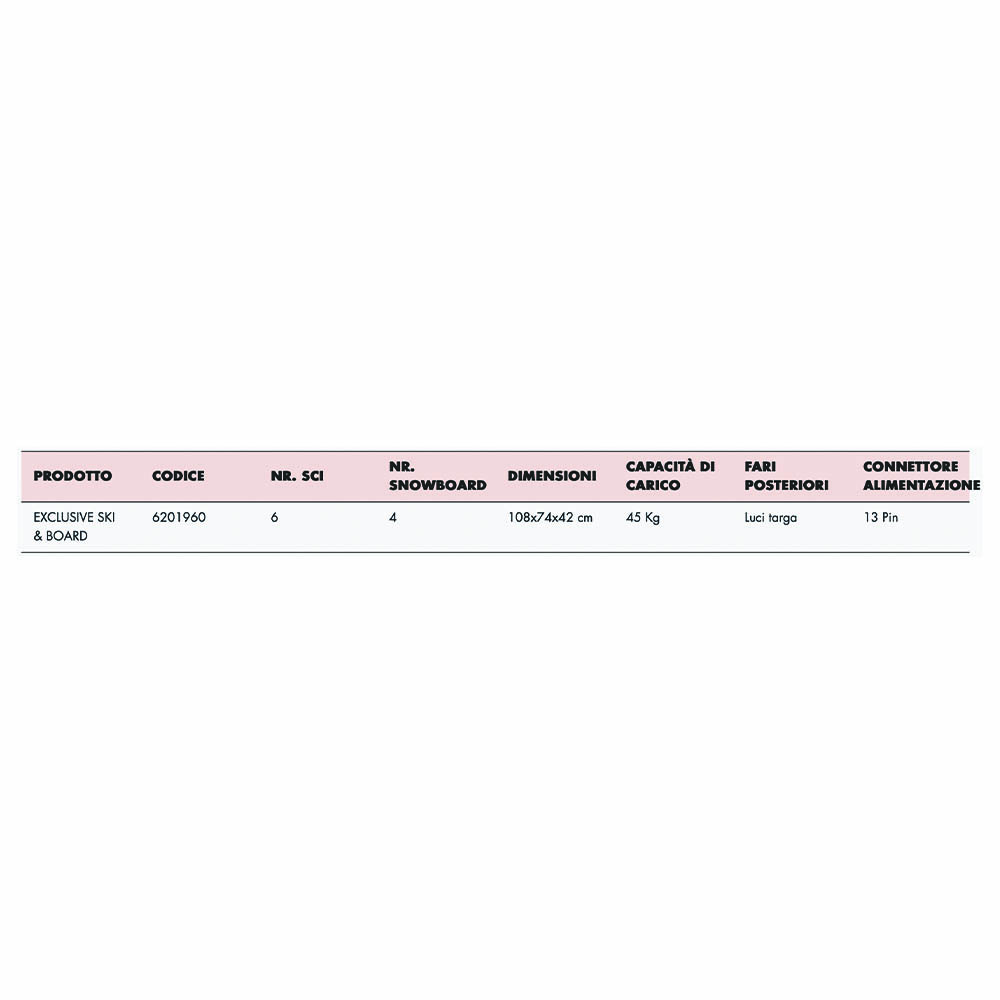 Ski/Snowboard carrier - Fabbri Exclusive Ski & Board Deluxe Towbar Ski Rack 6 Skis Or 4 Snowboards