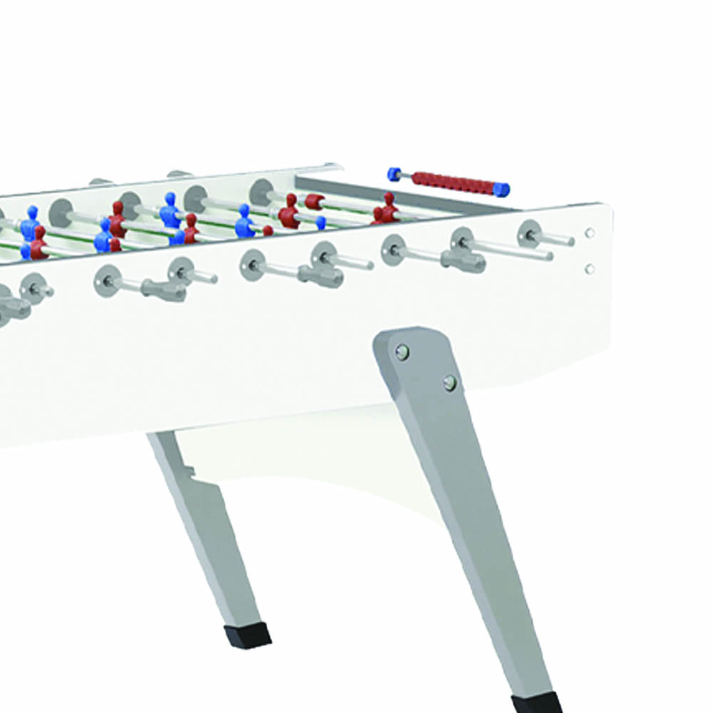 Indoor football table - Garlando Foosball Table Football Xxl Pure White Eight Players Outgoing Rods Long Field