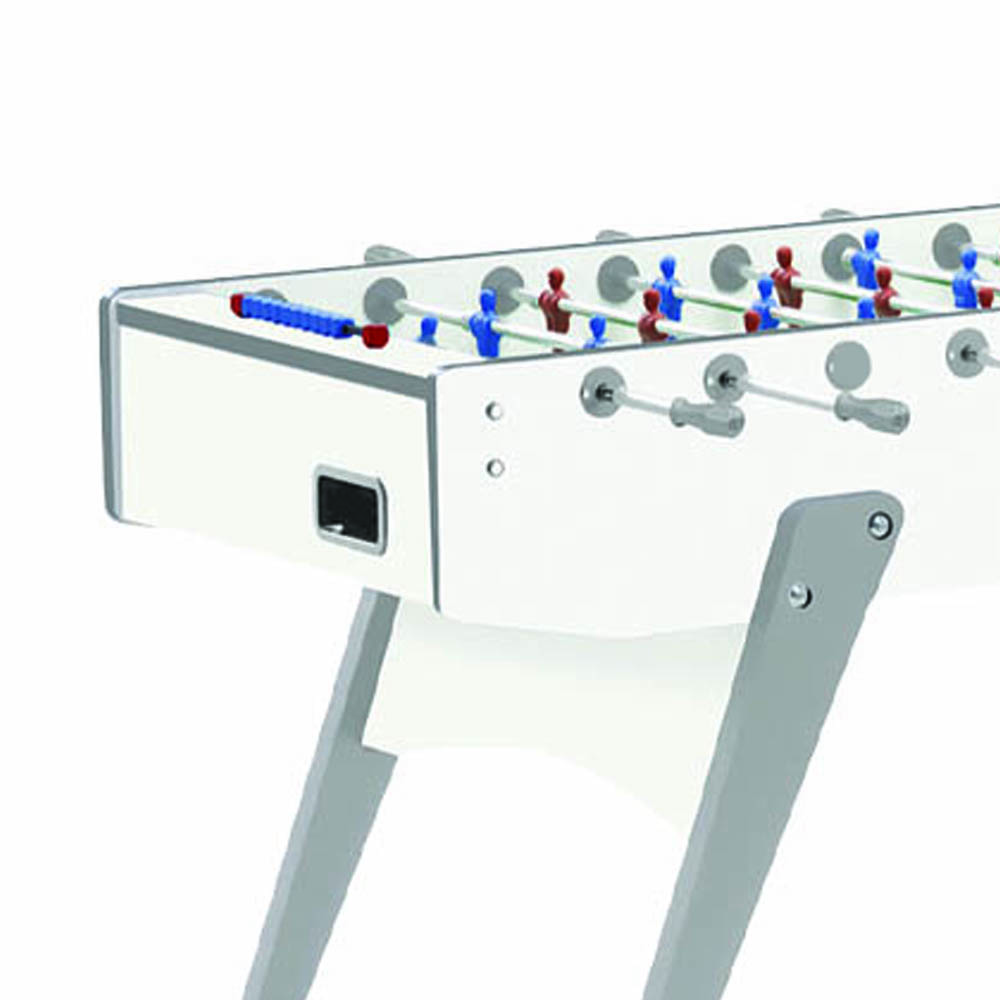 Indoor football table - Garlando Calciobalilla Biliardino Xxl Pure White Otto Giocatori Aste Rientranti Campo Lungo