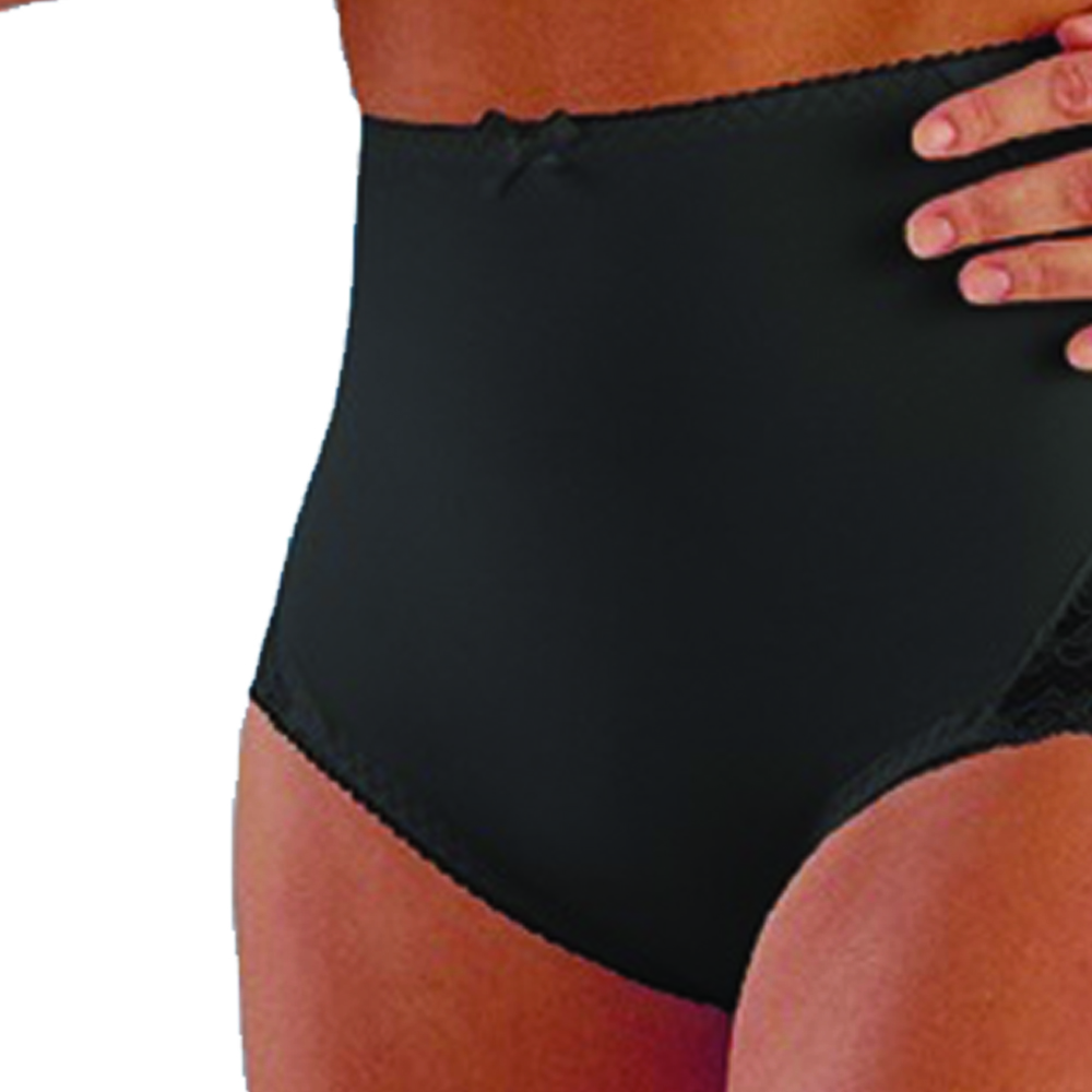 Sheaths - Scudotex Elegant Cotton Lace Black Postpartum Support Sheath With Reinforcements