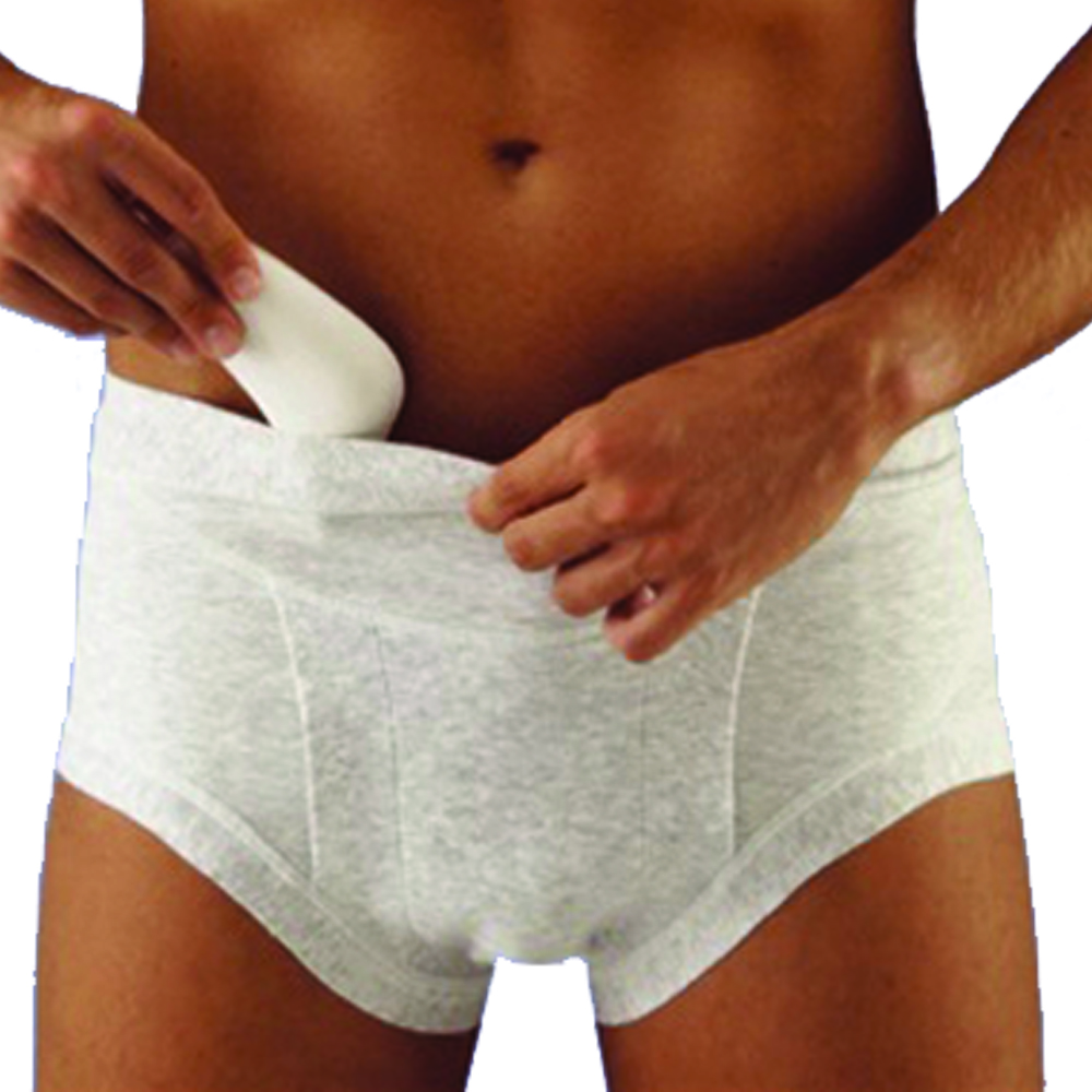 Hernia briefs and belts - Scudotex Low Waist Inguinal Hernia Support Briefs Grey