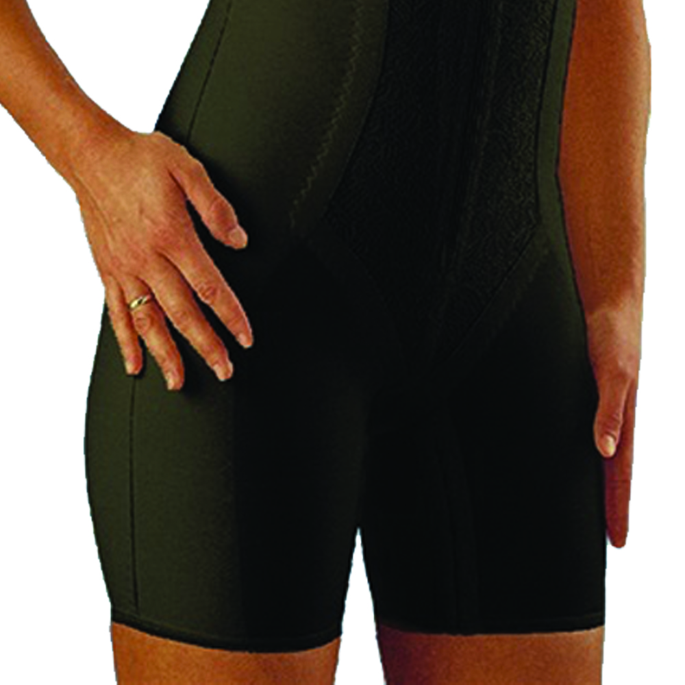 Modelers and Body - Scudotex Cotton Confort Bermuda + Zipper C Cup Black Body Shaper