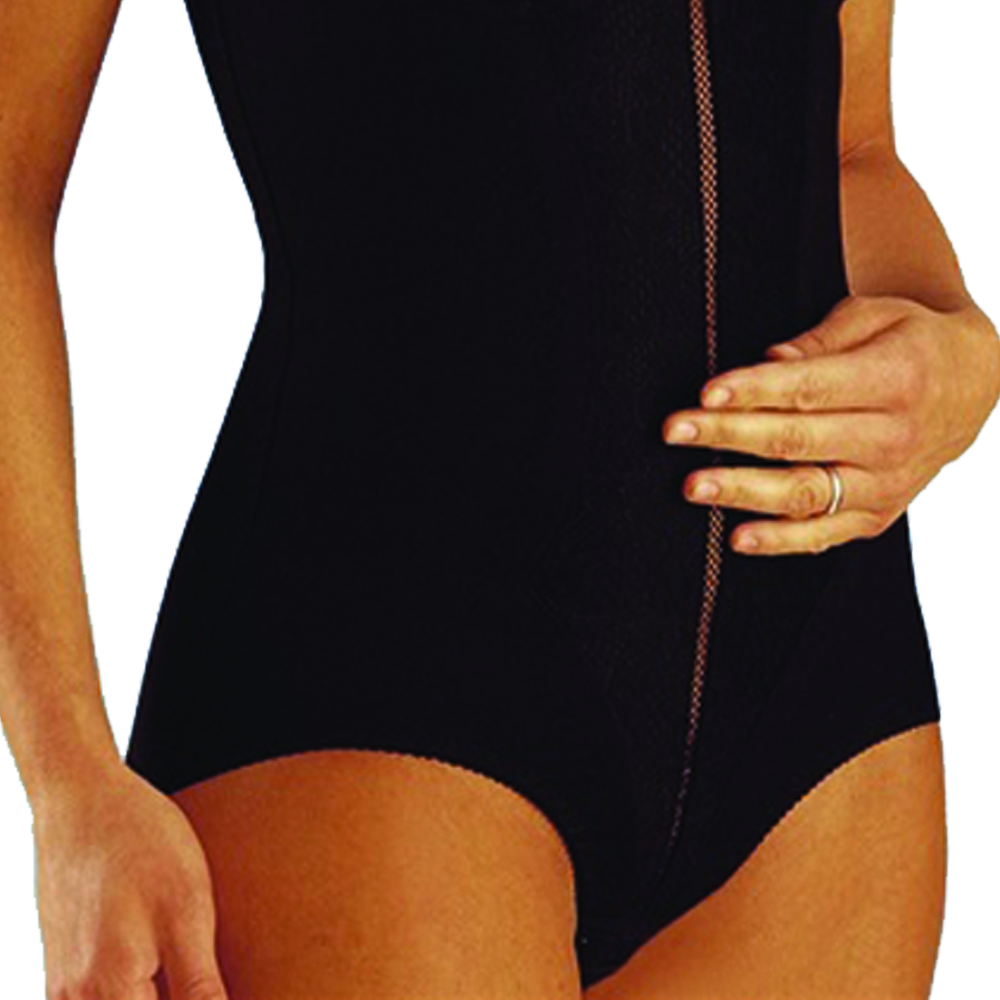 Modelers and Body - Scudotex Cotton Confort Closed C-cup Black Body Shaper