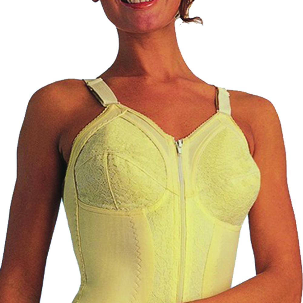 Modelers and Body - Scudotex Cotton Confort Body Shaper With Zip C Cup Champagne