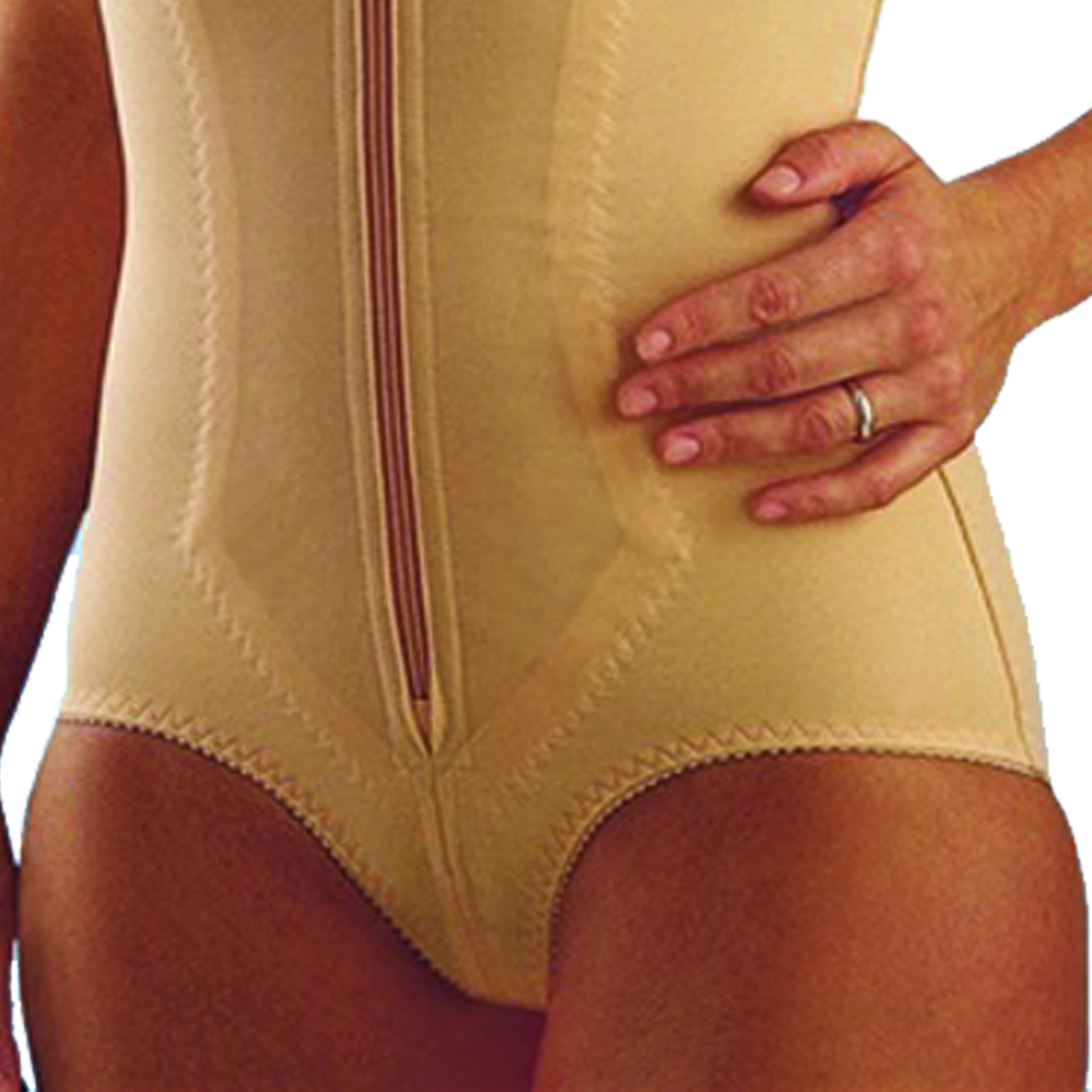 Modelers and Body - Scudotex Cotton Form Short + Zipper C Cup Nude Bodysuit