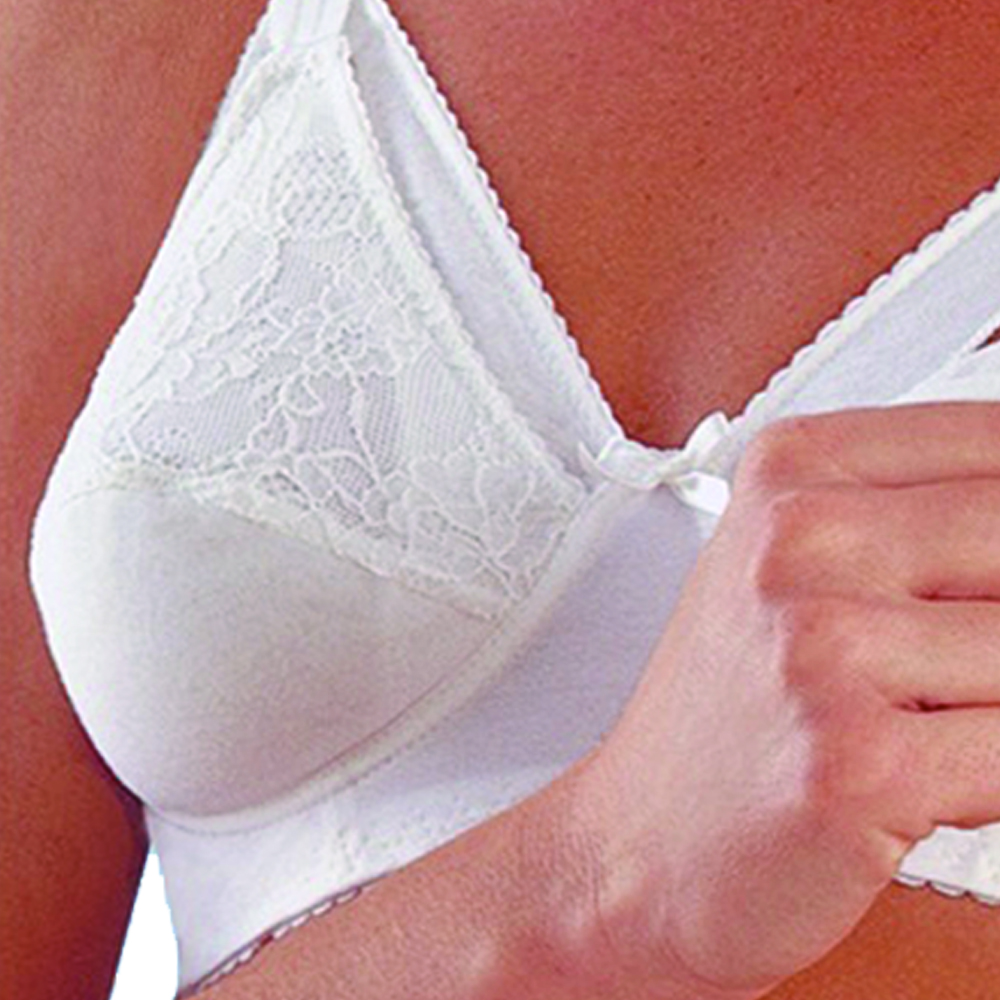 Bras - Scudotex Athena Cotton Mater White Maternity And Nursing Bra