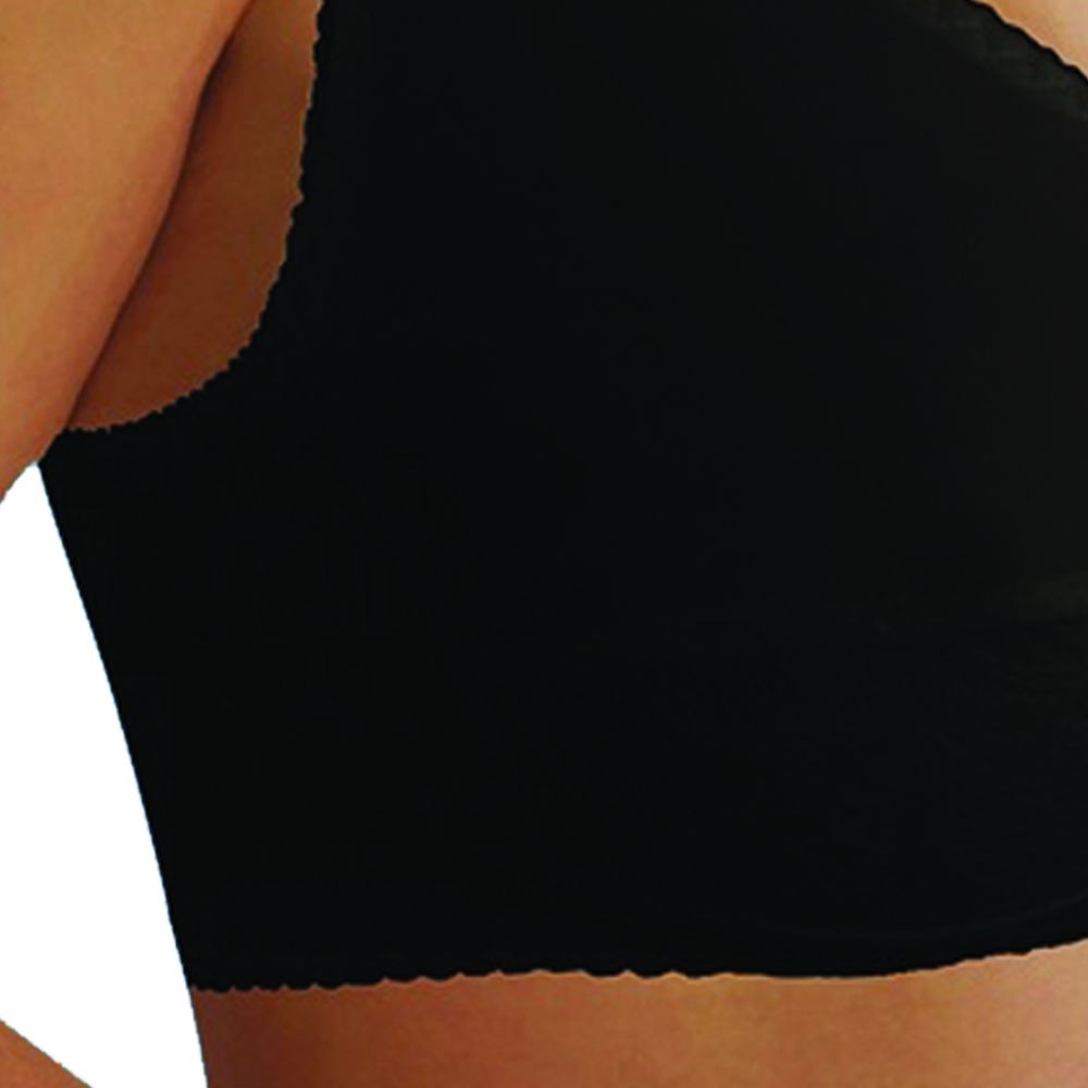 Bras - Scudotex Plus Size C Cup Back Straightener Bra Black