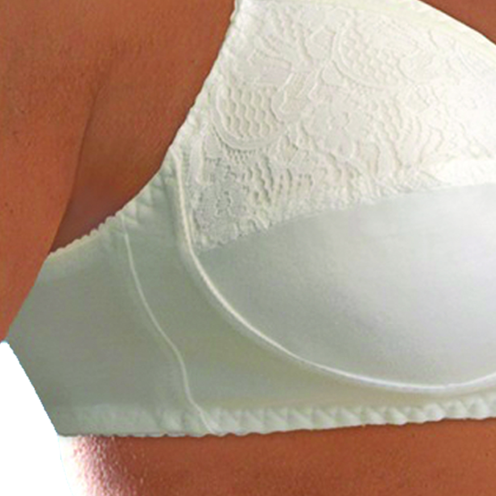 Bras - Scudotex Cotton Secret Mastectomy Bra Cup B White