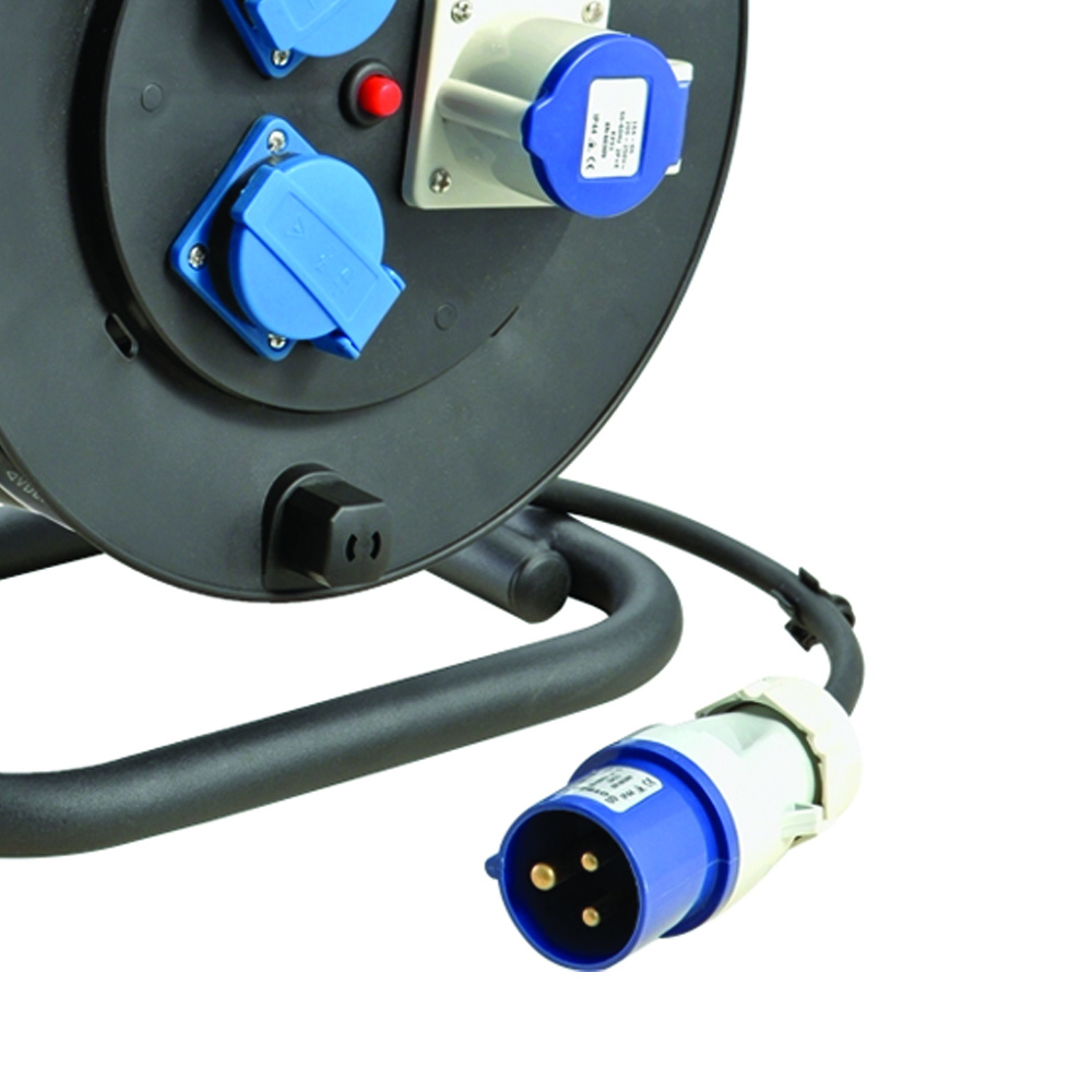 Camping accessories - Brunner Drummer Rubber 25m Cee + 4 Schuko Electrical Cable 