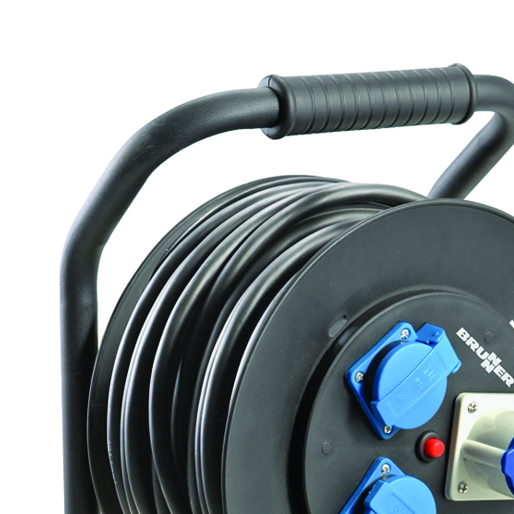 Camping accessories - Brunner Drummer Rubber 25m Cee + 4 Schuko Electrical Cable 