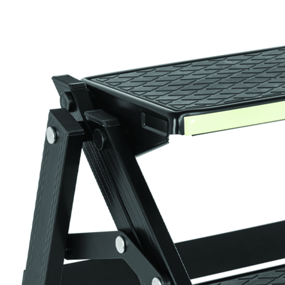 Steps and Stairs - Brunner Ruckstep Black Fluo Double Folding Camper Step