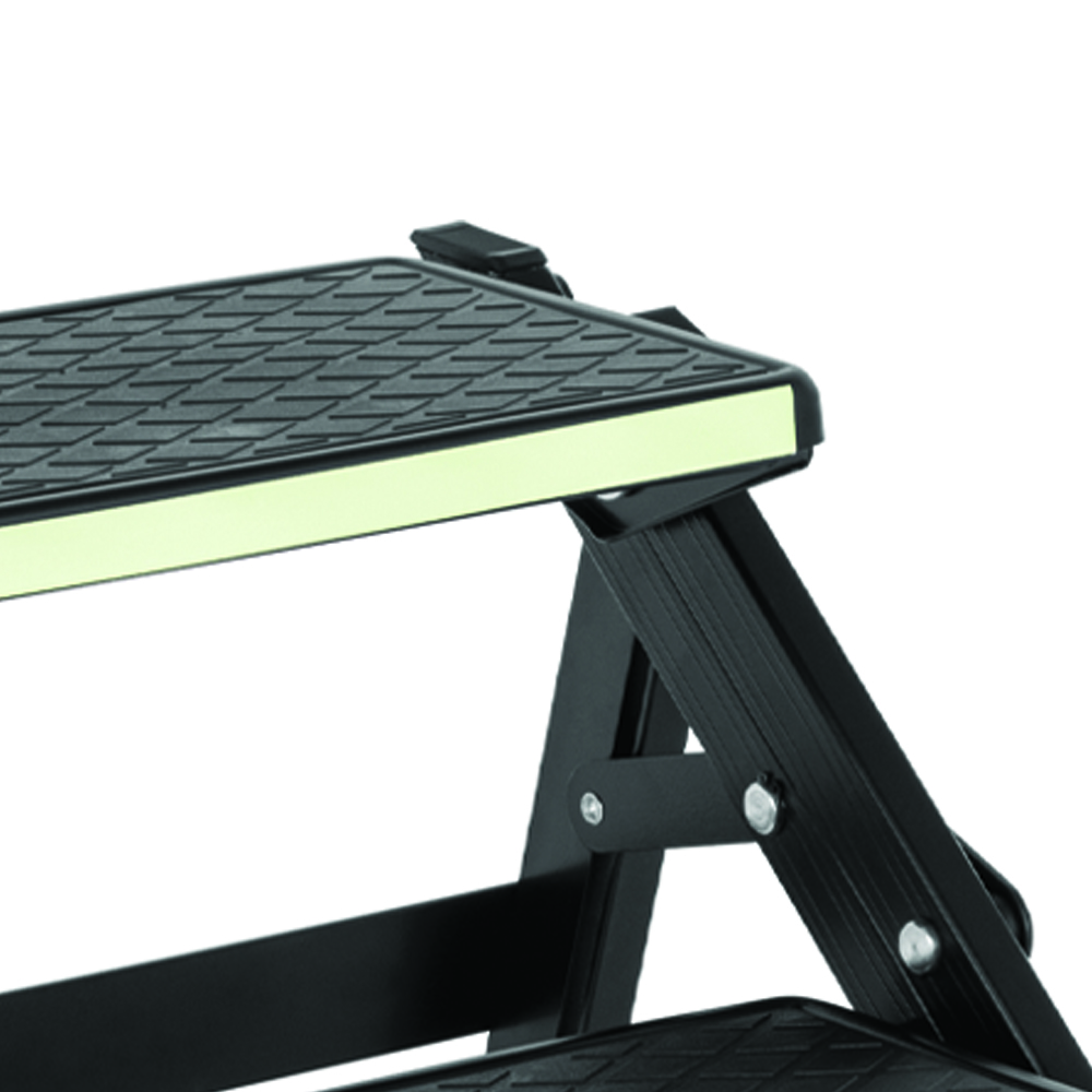 Steps and Stairs - Brunner Ruckstep Black Fluo Double Folding Camper Step