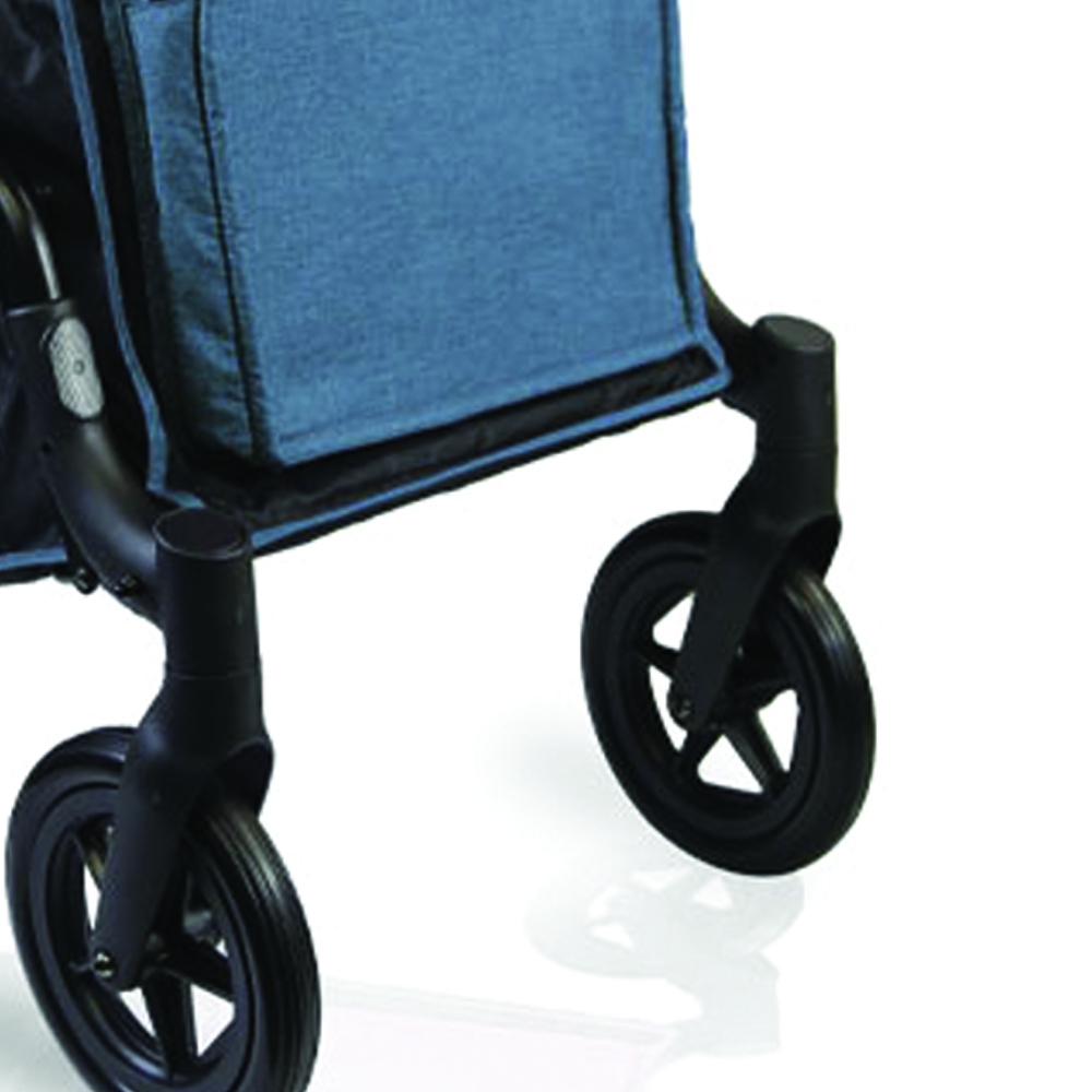 Rollator Walkers - Mopedia Walker Rollator Shopping Folding Elderly Komby + Shopping Basket
