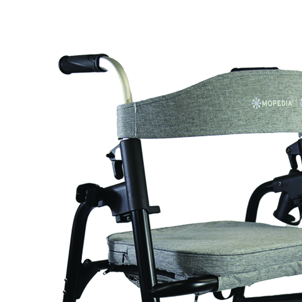 Rollator Walkers - Mopedia Luna Folding Rollator Walker For Elderly With Backrest