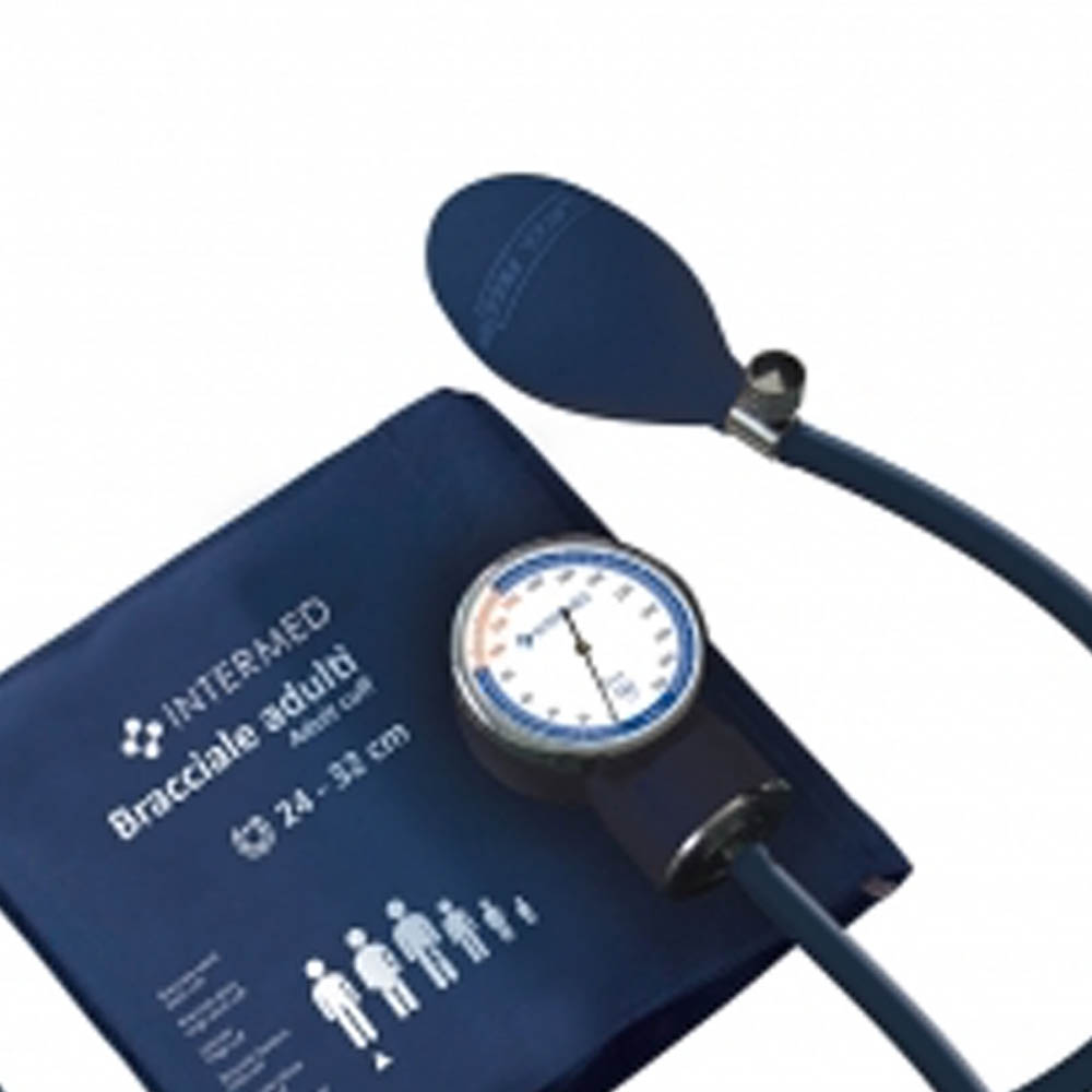 Sphygmomanometers/blood pressure monitors - Intermed Blue Aneroid Sphygmomanometer With Stethoscope