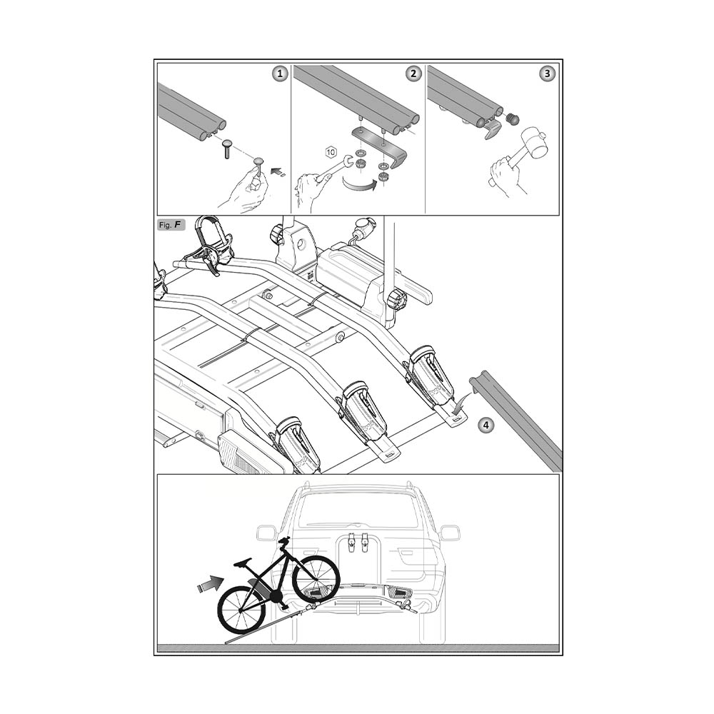 Bike Rack Accessories - Peruzzo Pure Instinct/zephyr/atlantis Tow Hook Bike Rack Loading Ramp