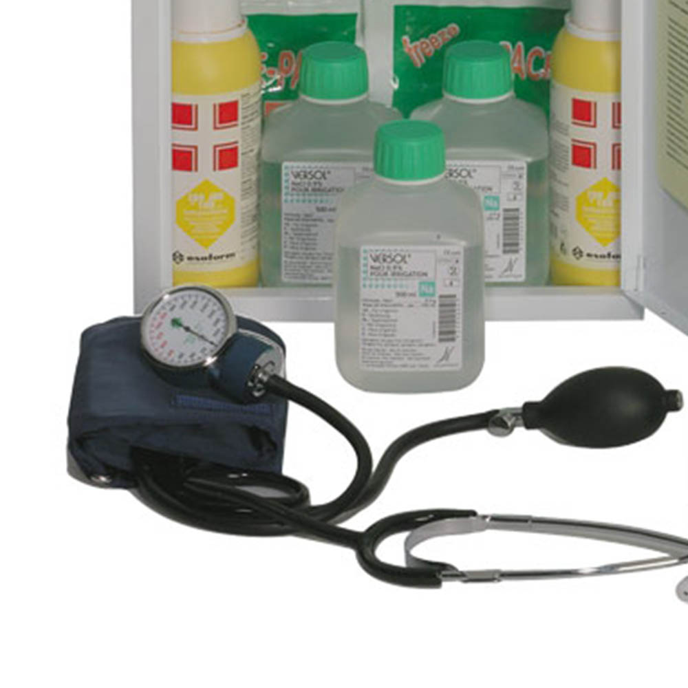 Boxes and Cabinets - Intermed Metal Cabinet With 3 Compartments And 2 Internal Shelves For First Aid