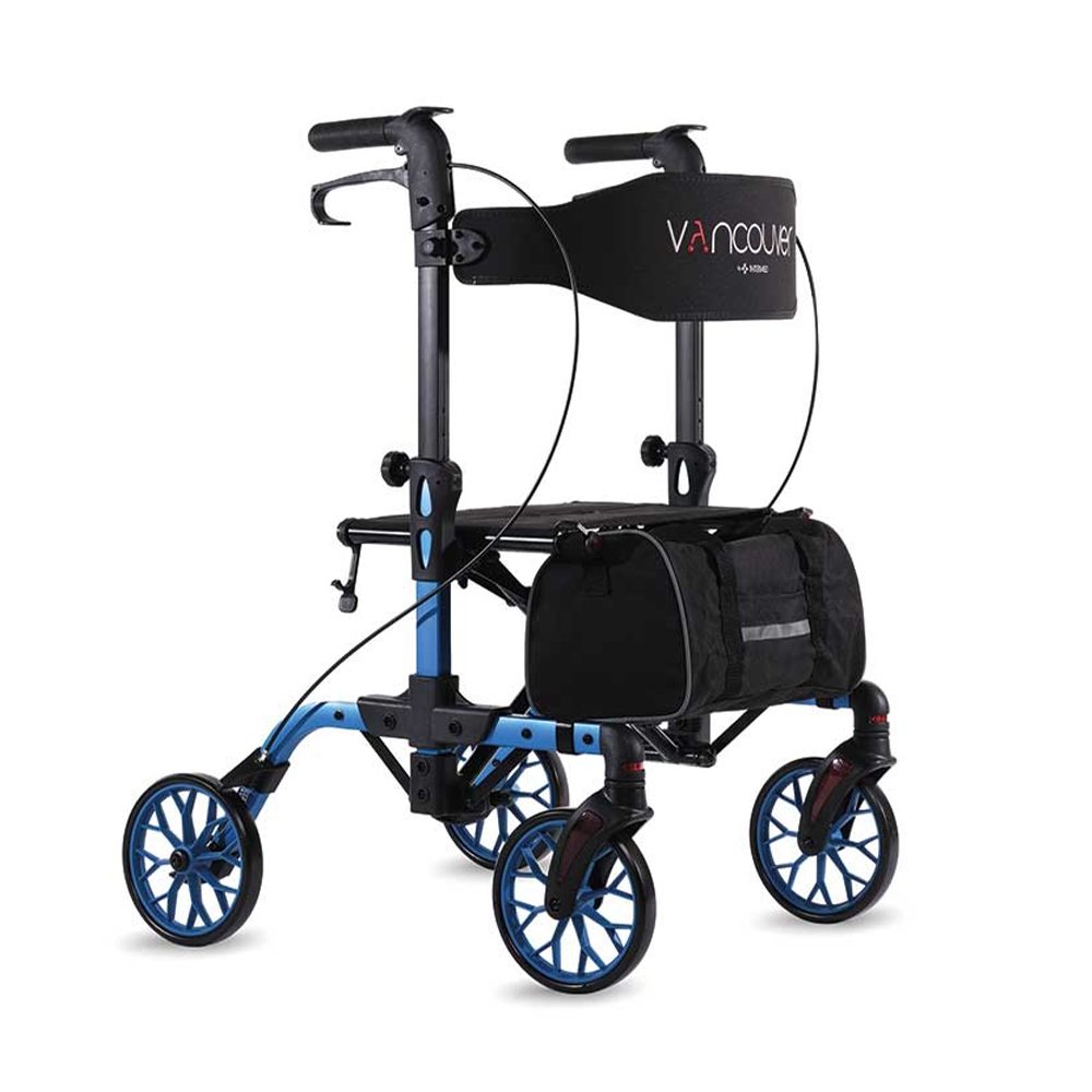 Rollator Walkers - Intermed Vancouver Folding Rollator Walker With Seat, Brakes And Basket