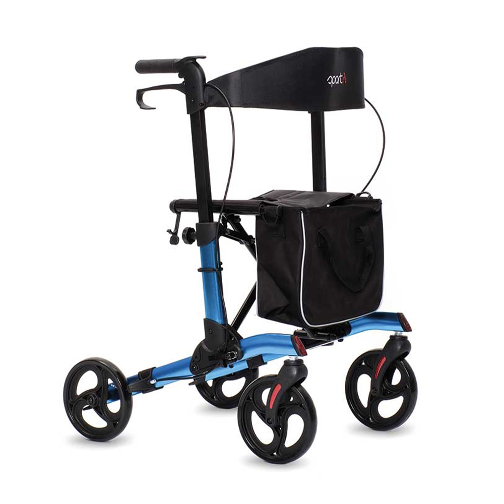 Rollator Walkers - Intermed Sparta Folding Rollator Walker With Seat, Basket And Brakes