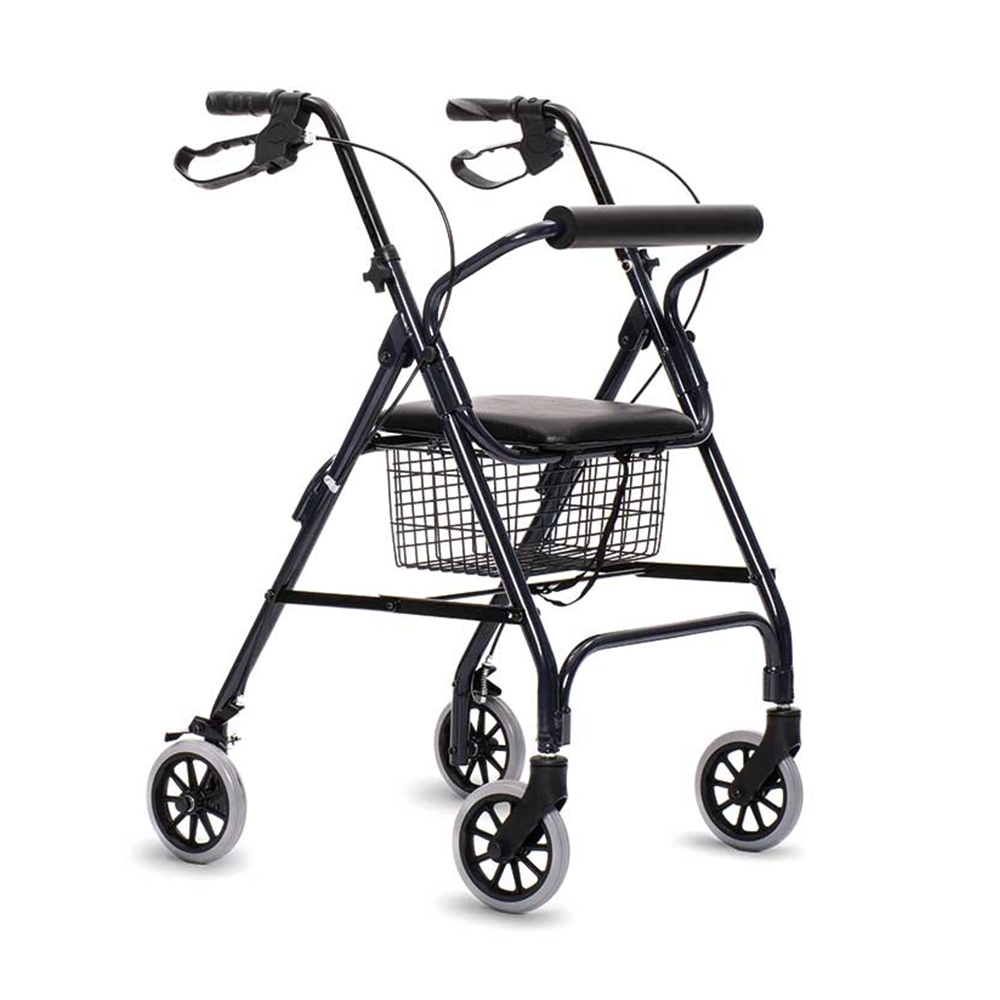 Rollator Walkers - Intermed Montreal Folding Rollator Walker For Seniors With Brakes