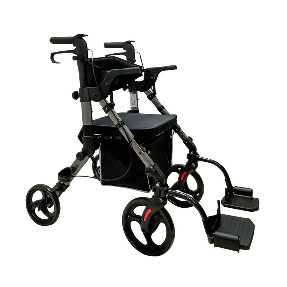 Rollator Walkers - Intermed Monaco Folding Rollator Walker With Footrest