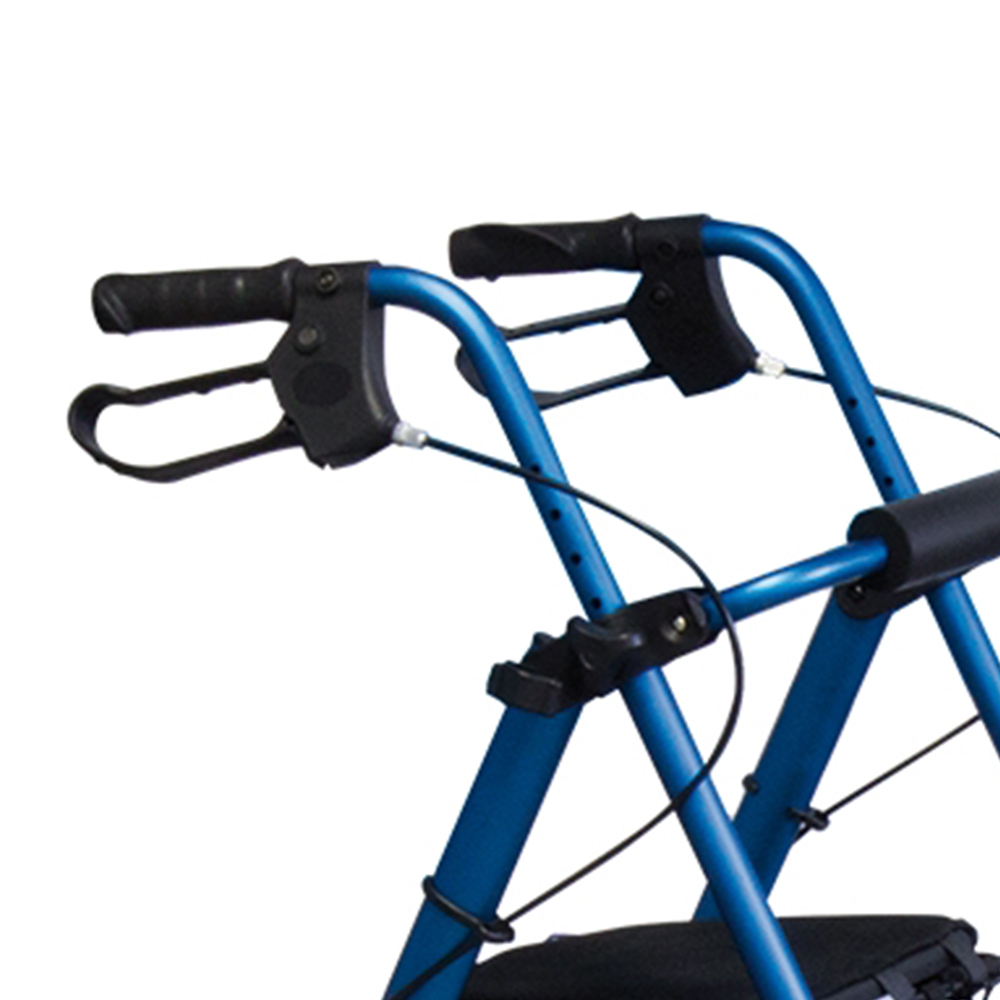 Rollator Walkers - Intermed Vienna Folding Rollator Walker With 4 Wheels, Brakes, And Height-adjustable Seat